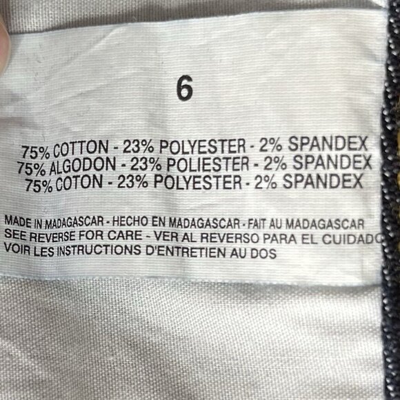 Gloria Vanderbilt Womens Cropped Capri Jeans Denim Mid Rise Dark Wash Size 6 - Picture 7 of 8